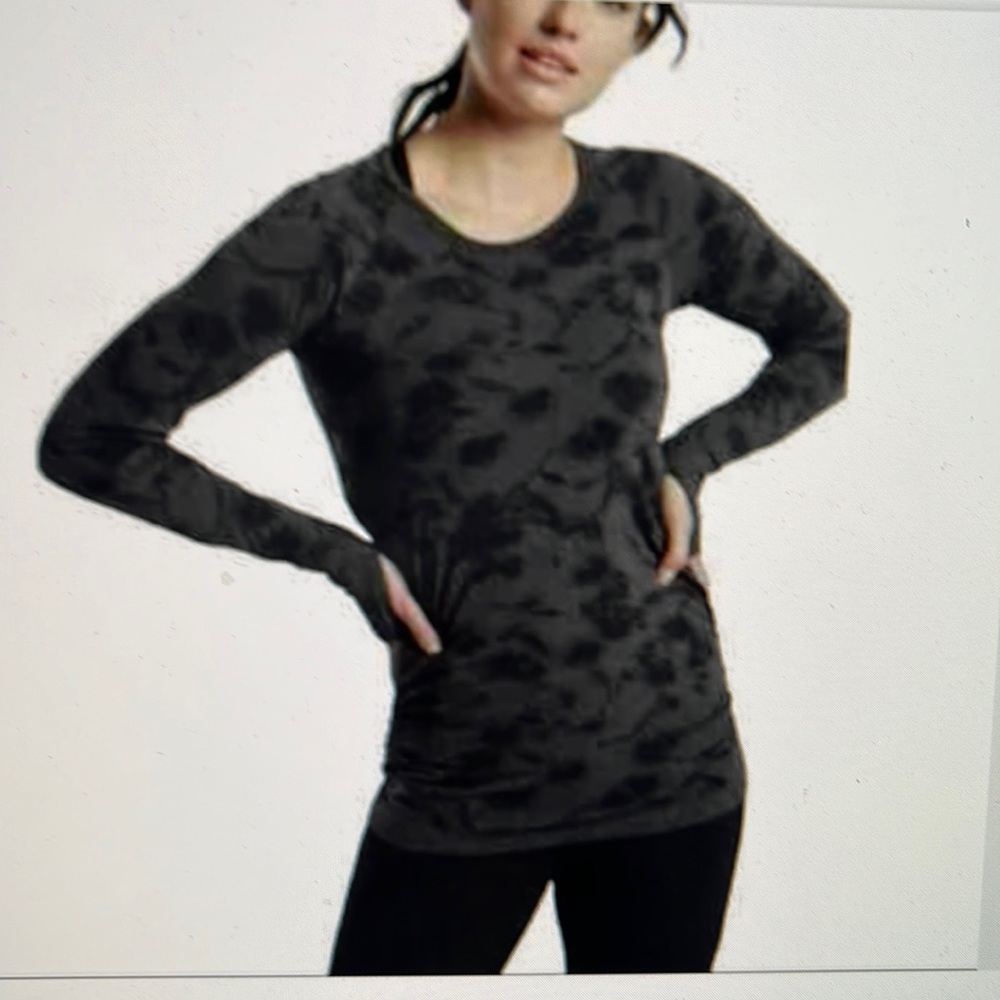 NWOT! Athleta Speedlight Top in City Bloom Black/Gray Floral Size XS